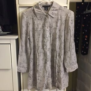 Grey flower tunic